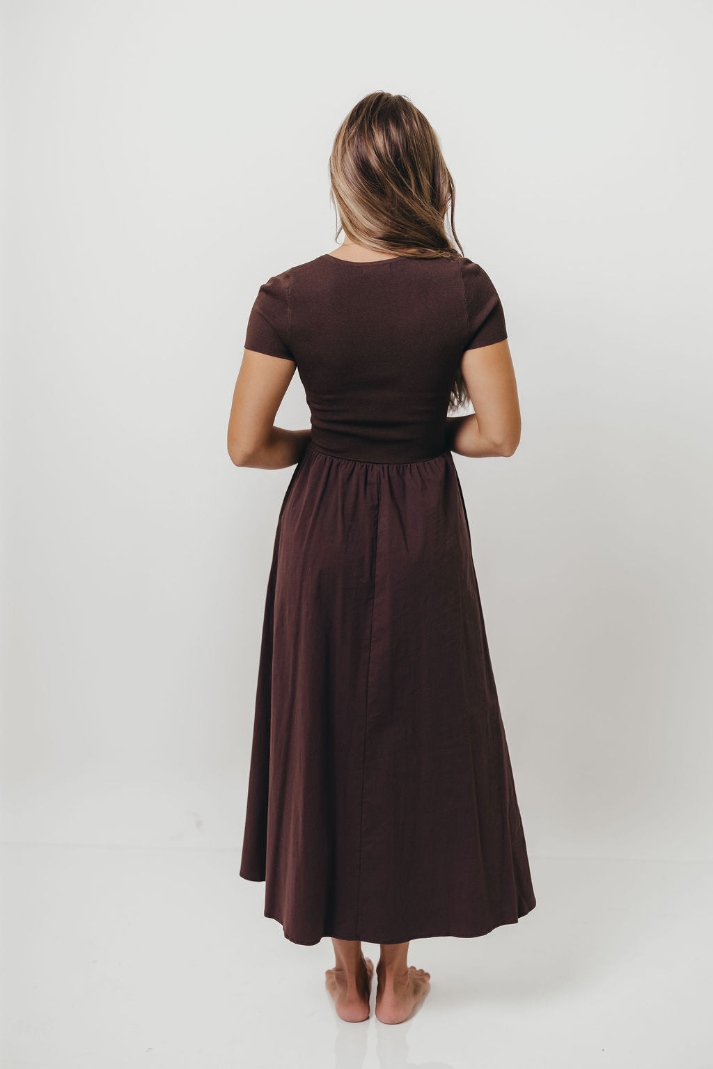 Lynette Maxi Dress in Brown