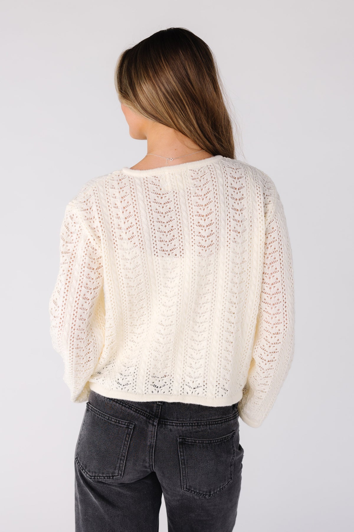 Crocheted Tied Up Cardigan