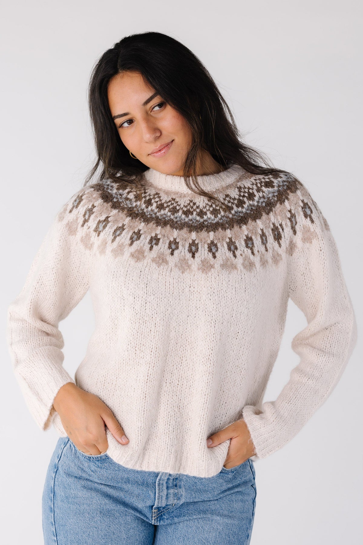 Fair Isle Crew Neck Sweater